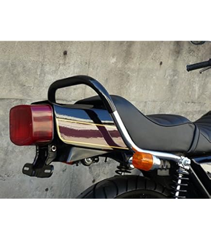 Amazon | Z400FX メッキ タンデムバー 黒 ゴム巻き/太さ22Π